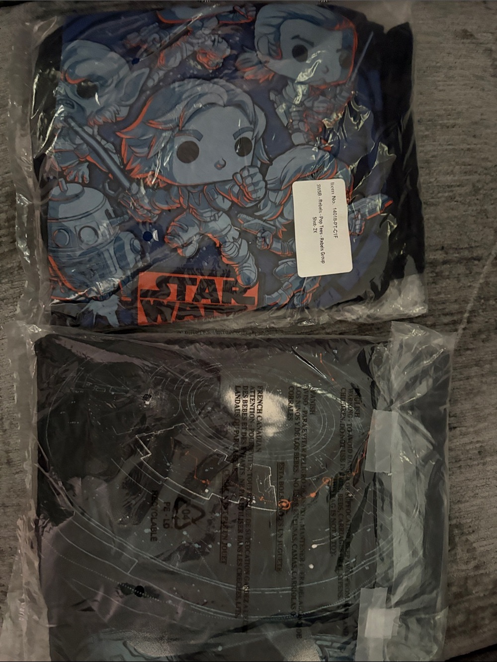 rebels Blue and Orange Star Wars Men’s 2x Tee Shirts (2)